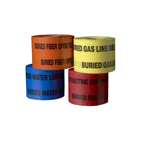 Mutual Industries "Electric Line" Underground Marking Tape 6" x 1000' Red 17783-79-6000