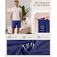 thumbnail image 5 of MoFiz Men's Bamboo Rayon Pajama Shorts with Pockets Loungewear 3-Pack for Men, 5 of 9