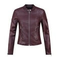 thumbnail image 5 of Genuine Leather Jacket for Women Water Resistant Warm Motorbike Riding Coat, 5 of 6
