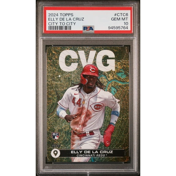 Graded 2024 Topps Elly De La Cruz #CTC6 City to City Rookie RC Baseball Card PSA 10 Gem Mint