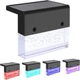 thumbnail image 1 of Luces solares para cubierta, paquete de 4, luces solares para exteriores, luz blanca cálida/que cambia de Color, luz solar para valla para Patio, jardín, 1 of 5