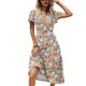 thumbnail image 2 of Vestido midi Zeagoo con estampado floral y mangas con volantes en la playa, 2 of 6