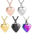 thumbnail image 5 of Heart Shape Charm Pet Ashes Container Necklace Claw Pattern Designs Steel Memorial Jewelry Neckchain For Pet Owners Gift, 5 of 8