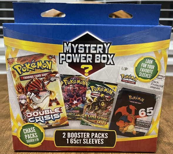 Pokemon Mystery Power Box 2 Booster Packs Sleeves 110 Chase Walgreen
