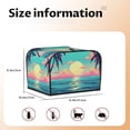 thumbnail image 5 of Uemuo Retro Palm Beach Sunset Print Toaster Cover 4 Slice, Small Kitchen Appliance Covers, Toaster Oven Cover with Loop, Bread Machine Cover Dust Cover Protection, 5 of 7