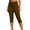 Brown, variant on Women's Skinny Straight Leg Capris Pull On Stretch Button Closure Cropped Trouser Casual Office Work Capri Pants with Pockets