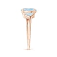 thumbnail image 3 of ANGARA Natural Classic Oval 1.5 ct Aquamarine Criss-Cross Cocktail Ring in 14K Rose Gold for Women (Size-9x7mm) | March Birthstone, Anniversary, Jewelry Gift for Women | Natural Aquamarine Ring, 3 of 9