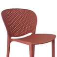 thumbnail image 3 of Benjara Celin 26" Counter Stool Chair- Set of 4- Stackable- Mesh Back- Orange, 3 of 6