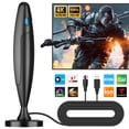 thumbnail image 1 of Antena Digital TV Qtbvae D011AF UHD 4K con Amplificador de Señal y Base Magnetica, 1 of 5
