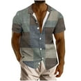 thumbnail image 2 of UVEASISHA Hawaiian Shirts for Men,Mens Beach Dress Shirt Short Sleeve Button Down Shirts Casual Lapel Printed Summer Vacation Tropical Shirts 2025 Sales Today of The Day, 2 of 5