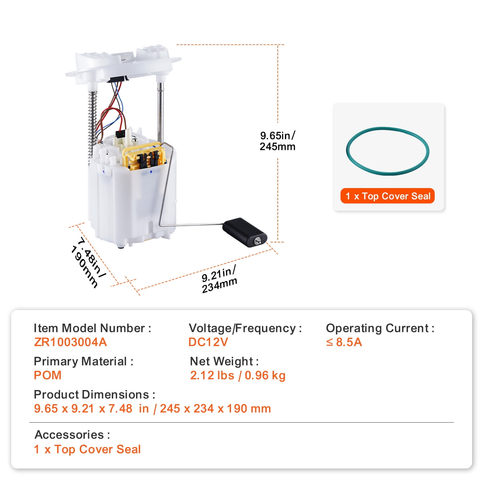 KFFKFF Electrical Fuel Pump Module Assembly, Suitable for Chrysler 300 (2005-2017), Dodge Challenger (2008-2017), Dodge Charger (2006-2015), Dodge Magnum (2005-2008)