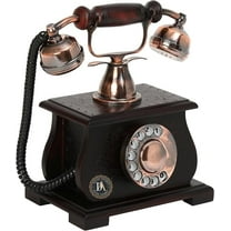 Decor Antique Brown Copper Antique Non Functional Telephone Table Top 1 Count