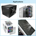 thumbnail image 4 of 2-Pack 500mm 19.68inch DIY Computer PC Case and Fans PVC Dustproof Mesh Filter Cover with 3M Magnetic Strip for Computer Chassis Speakers and More, 4 of 6
