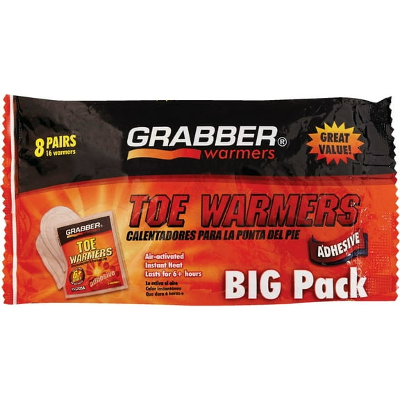 1PACK Grabber One Size Fits All Toe Warmer (8-Pack)