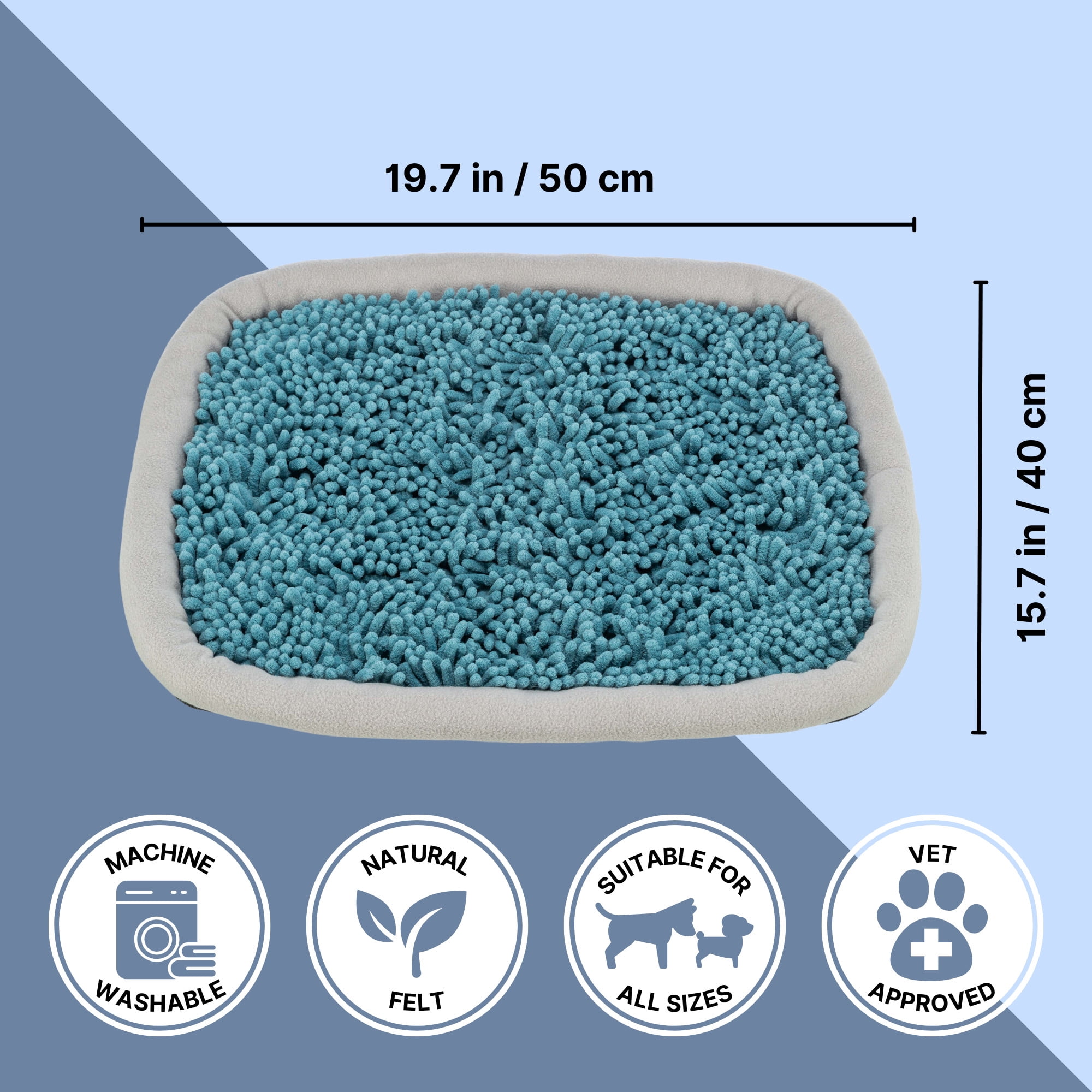 TRIXIE Snuffle & Seek Plate, Sniff Mat, Slow Feeder, Level 1 Enrichment Puzzle for Dogs & Cats