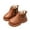 531Brown205, variant on FEIFLY Kids Long Boots Fashion Autumn Children Girls Shoes Flat Thick Bottom Non- Easy To Wear PU Upper Comfortable Holiday Winter Footwear