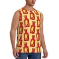 thumbnail image 2 of Yiaed Hot Chili Print Men's Singlet Vests Summer Running Muscle Tank Tops Gym Undershirt Round Neck Sleeveless for man, 2 of 5