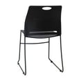 thumbnail image 6 of Flash Furniture HERCULES Series Plastic Stack Chairs with Sled Base and Carrying Handle Black 5 Pack, 6 of 9