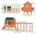 thumbnail image 3 of PawHut 137" Chicken Coop with Chicken Run, Nesting Box, Orange, 3 of 10