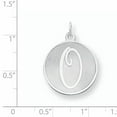 thumbnail image 2 of Sterling Silver Rhodium-Plated Brocaded Letter O Initial Charm (27 X 20) Made In United States qc4162o, 2 of 2
