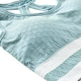 thumbnail image 3 of YWDJ Lounge Bras for Women Comfort Back Closures Workout Bras No Wire Gym Bras Wide Strap Full Coverage Bras Push up Low Support Seamless Bras Padded Bras Comfortable Wrap Solid Bras Green One Size, 3 of 4