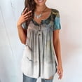 thumbnail image 4 of Gibobby mini faldas de mujer sexy mujer Camisetas sueltas de verano con volantes Camisas sin mangas plisadas(Verde, M), 4 of 5