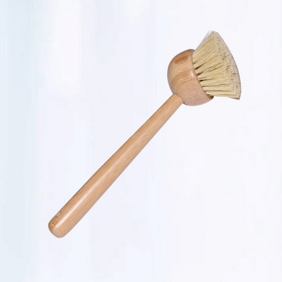 WHAMVOX Dish Brush with Handle for Kitchen Sink Scrubber, Dishwashing Cleaning Tool for Dishes and Pots