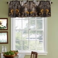thumbnail image 3 of 2 Pack Valances for Window, Vintage Western Short Curtains for Kitchen Bedroom Living Room, Countryside Sunflowers Wooden Retro Rod Pocket Small Window Treatment Valance Drapes 54 x 18 Inch, 3 of 8
