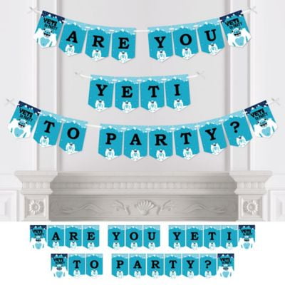 Yeti To Party Abominable Snowman Party Or Birthday Party Bunting Banner Party Decorations Are You Yeti To Party Walmart Com