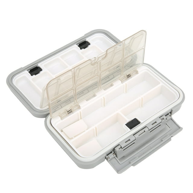 Fishing Tackle Box, Portable Fishing Tackle Box ABS Waterproof Fishing Tackle Box Bait Lure Hooks Fishing Tackle Organizer Storage Case Organizer Container Accessory