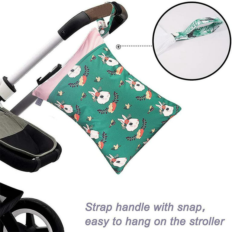 TureClos Baby Waterproof Nappy Bag Baby Dual Zipper Reusable Diaper Bag Wet  Bag Nappy Bag Organiser Bag Changing Bag