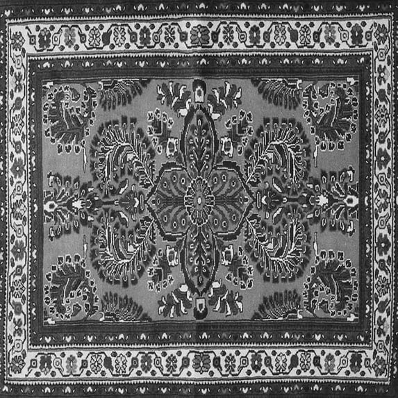 Ahgly Company Indoor Square Persian Gray Traditional Area Rugs, 7' Square