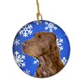 thumbnail image 1 of Field Spaniel Winter Snowflakes Holiday Christmas Ceramic Ornament, 1 of 1