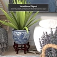 thumbnail image 3 of Red Lantern 14" Dragon Blue & White Porcelain Fishbowl Planter, 3 of 7