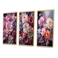 thumbnail image 3 of Designart "Oriental Creation Peachy Floral Display" Asian Framed Wall Art Set Of 3 - Coral Asian Art Frame Canvas Set For Living Room Decor, 3 of 7