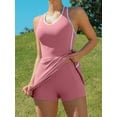 thumbnail image 5 of Charmo Women Tennis Dress with Built-in Bra and Pockets Shorts Racerback Athletic Dresses, 5 of 7