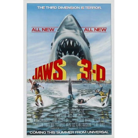 Jaws 3-D 11x17 Movie Poster (1983), Jaws 3-D 11 x 17 Movie Poster - Style A By postersdepeliculas,USA