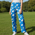 thumbnail image 3 of PatPat Women Pajamas Pants Casual Pj Pants Cute Cartoon Moon and Cloud Print Sleep Lounge Wear Night Bottom with Pockets, Blue, L, 3 of 8
