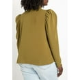 thumbnail image 2 of ELOQUII Women's Plus Size Drape Front Blouse, 2 of 6