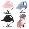 thumbnail image 5 of Adjustable Cat Dog Travel Visor Hat Ear Holes Pet Baseball Hat Sun Cap PINK XL, 5 of 8