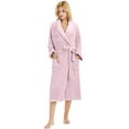 HEARTNICE Womens Fleece Robes, Plush Long Bathrobe Soft Warm Robes,(Dusty Pink,LXL)