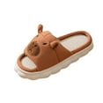 thumbnail image 3 of Slippers for Women Men Casual Slip-on Flats Home Indoor Outdoor Close Toe Unisex Couples House Slippers Brown 9, 3 of 7