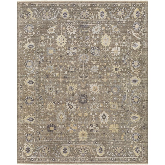 Hauteloom Kajiado Living Room, Bedroom Area Rug - Traditional - Charcoal, Cream, Dusty Coral - 2' x 3'