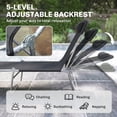 thumbnail image 4 of Outsunny Portable Sun Lounger, Lightweight Folding Chaise Lounge Chair w/ Adjustable Backrest & Pillow for Beach, Poolside and Patio, Black, 4 of 10