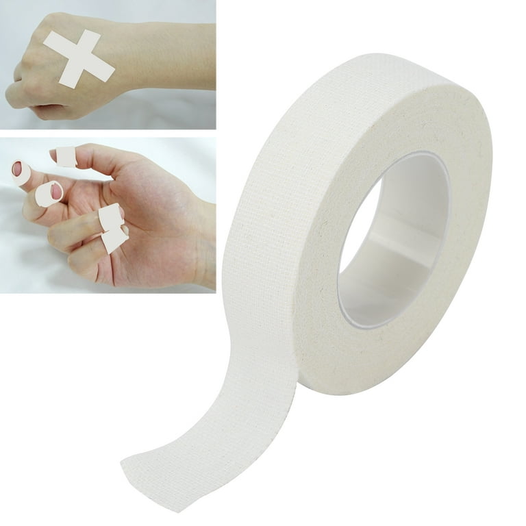 Adhesive Wrap Tape, 5m / 16.4ft Length Gauze Catheter Fixation Tape  Adhesive Wrap Bandage Wound Dressing Tape (White 2.5cm*5m (1 roll))