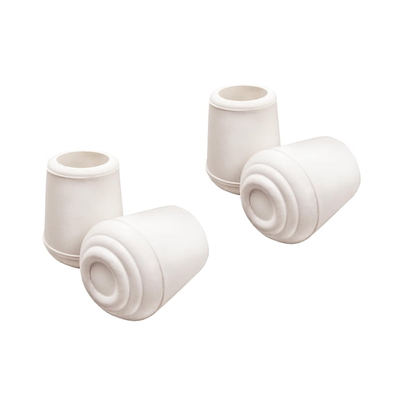 4 Pack Non-Slip Round Rubber Leg Tip Protectors for Chairs, Stools & Tables on Hardwood, Laminate, Tile & Vinyl - Reduce Noise & Prevent Scratches – White,10mm