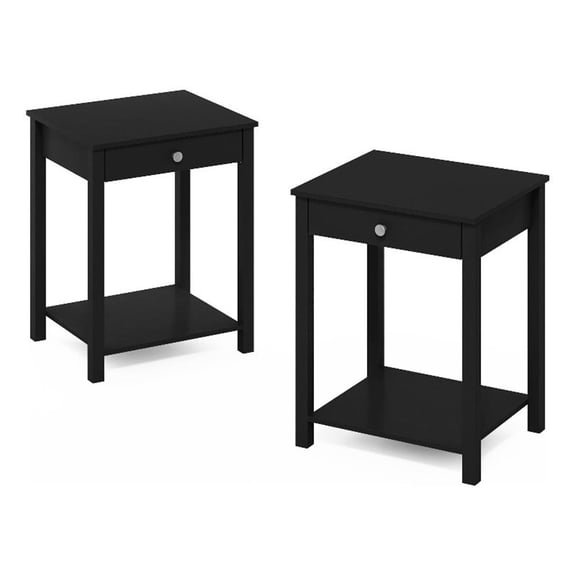 Pemberly Row Side Table with Drawer in Set of 2 in Americano