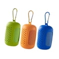 thumbnail image 4 of 3 toallas refrescantes de microfibra, ligeras y suaves, para correr. verde azul naranja, 4 of 9
