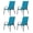 Blue 4Pack, variant on Outdoor Dining Chair Set of 4, All-Weather Patio Dining Chair with High Backrest and Metal Frame, Indoor Outdoor Chairs for Bistro, Deck, Backyard, Porch,Brown