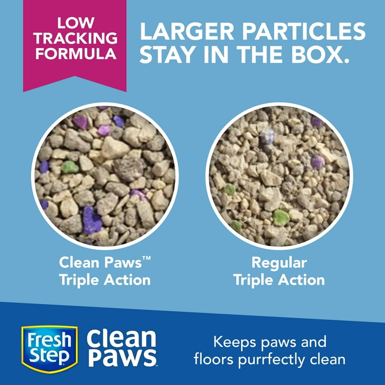 Fresh Step Clean Paws Multi Cat Scented Litter with Febreze Clumping Cat Litter 12.6 lb